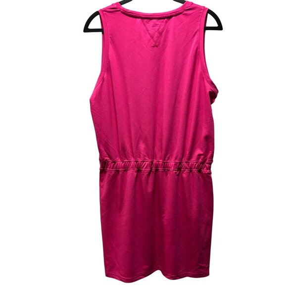 Tommy Hilfiger Sport Womens Striped Colorblock T-Shirt Dress Size L Pink - Picture 5 of 9